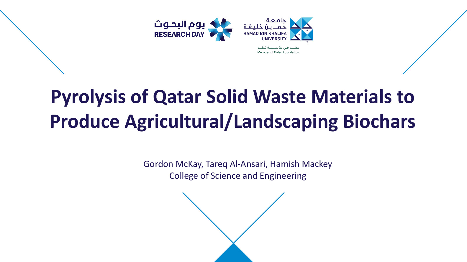 Pyrolysis of Qatar Solid Waste Materials to Produce Agricultural/Landscaping Biochars